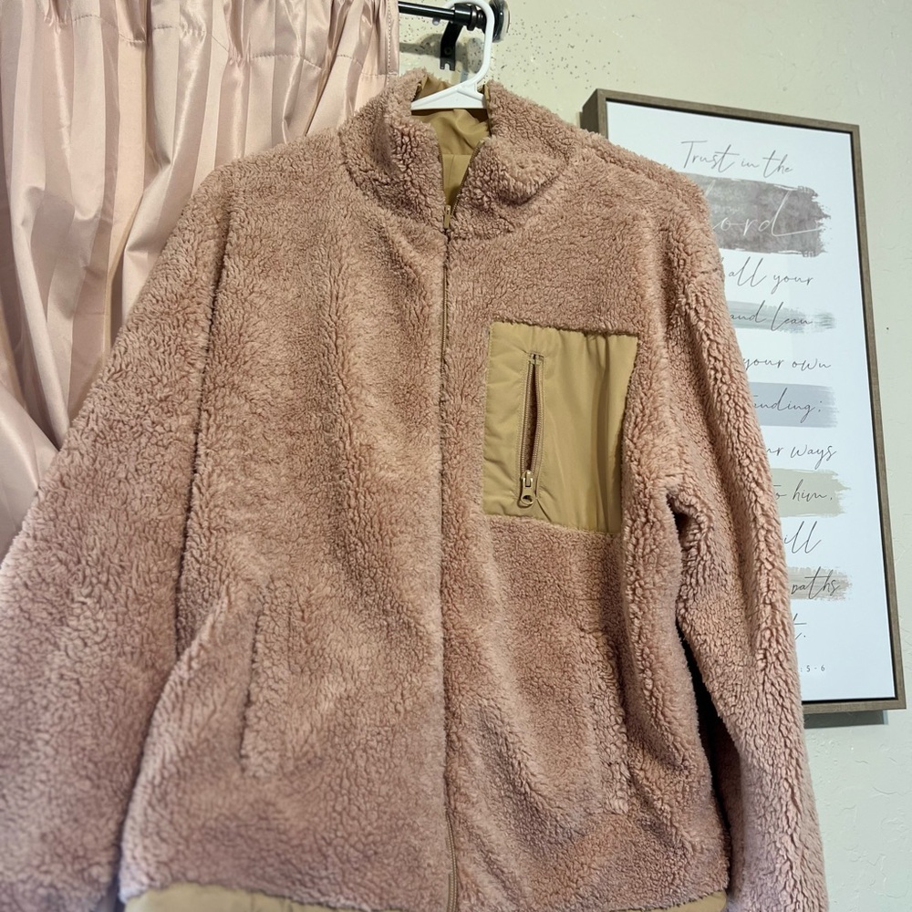 Women's Tan Sherpa Jacket